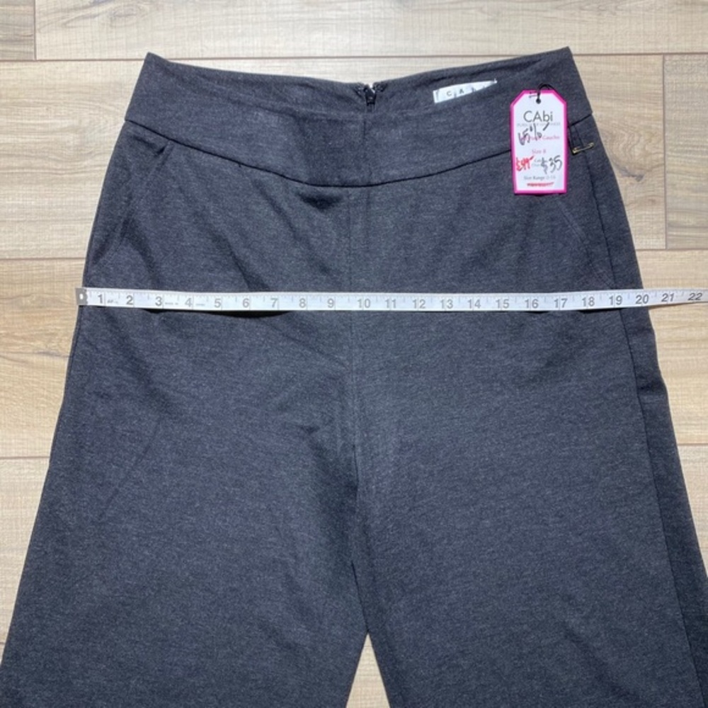 CAbi Women 188 Ponte Gaucho Pants Wide Leg Size 8 Charcoal Gray Style 188 - Picture 5 of 14